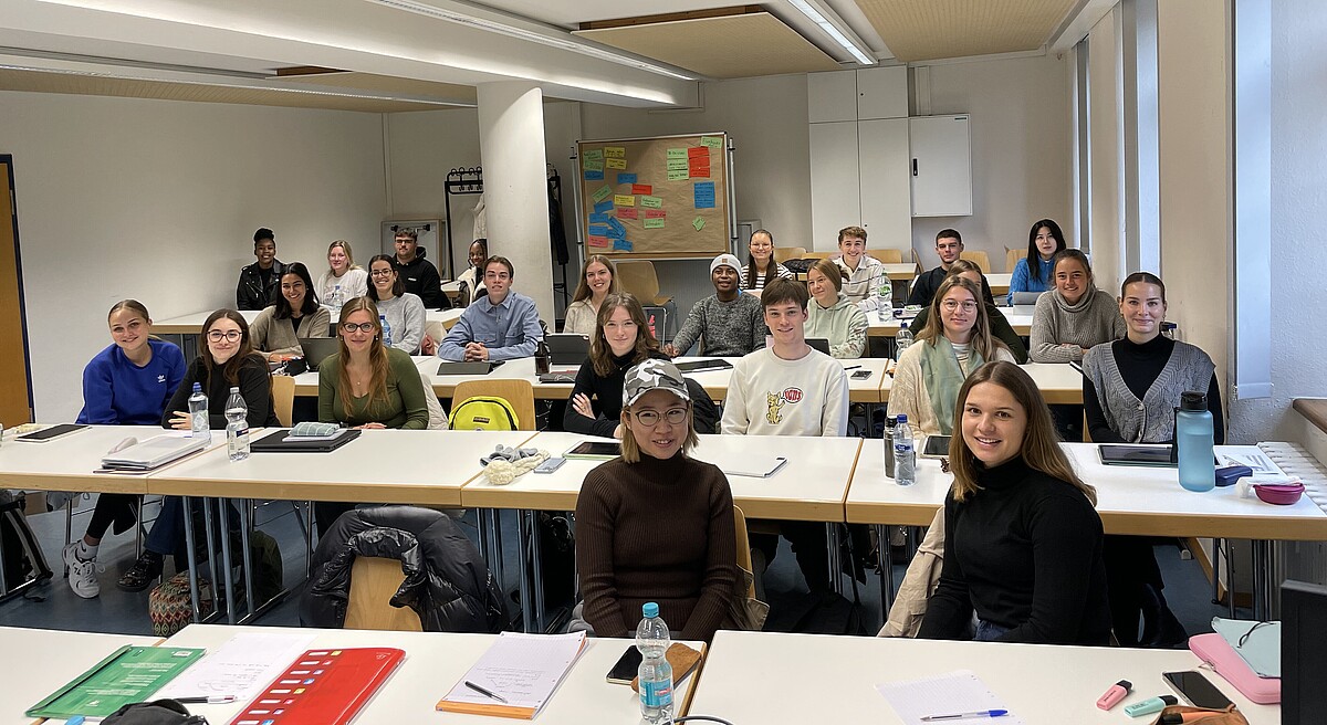 International Studierende in einer Vorlesung an der DHBW Ravensburg